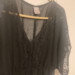 Xhilaration  Crochet Black Color Chiffon Cover Up Beach Wear Women’s Size Medium Photo 3
