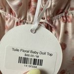 Storia  Women Size Medium Toile Floral Baby Doll Top NWT‎ Photo 3