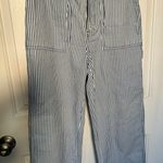 H&M Blue stripe Carpenter Dad Jeans Photo 3