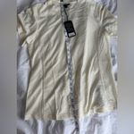 Allbirds Women’s Natural Run Tee Large Cream Yellow NWT Fitness Exercise Shirt Photo 7