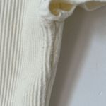 MARLED Ribbed Square Neck Short Sleeve Sweater Top Cream Size Large White Photo 2