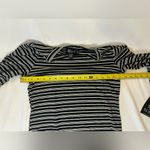 Miss Chievous  Black and White Striped Bell Sleeve Top Photo 4