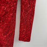 RTR One33 Social Red Sequin Drape Long Sleeve Sheath Mini‎ Dress Sz 4 Photo 8