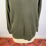 RD Style Stitch Fix  Aru Lace Up Back Sweater in Olive Photo 3