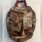 Tapestry Golf Shoe Bag Travel Tote Zip Pouch Golfing Women Golfers EUC Tan Photo 2