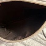 SHRRIE Ivory Faux Leather Wristlet Pouch Clutch with Ring Handle Photo 4