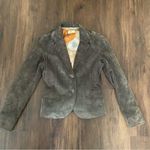 June Leather Suede Blazer Jacket Brown Silk Chiffon Lining M Brown Size M Photo 1