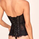 Adore Me Axelle Contour Black Lace Boned Corset – XL NWT Sexy Lingerie Corset Photo 3