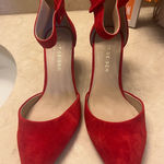 Kurt Geiger  Vibrant Red Suede Heels Photo 0