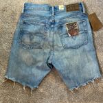 Ralph Lauren Double RL Vintage Straight Leg Distressed Denim Shorts Blue Size 25 Photo 8