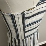 ZARA  Dres Midi Striped Cotton Button Front Pockets Coastal Beach Cottagecore Photo 7