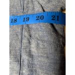 Roots Canada Chambray Linen Cotton Tunic Shirt Dress Blue L Minimalist Fall Photo 3