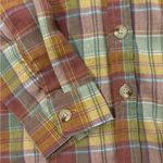 Plaid flannel hoodie with a relaxed fit Size L Orange Size L Photo 4