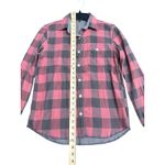 Faherty  Flannel Shirt Womens Small Button Up Reversible Distressed Plaid‎ #G5-6 Photo 4