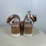 Madden Girl Steve Madden Rose Gold Metallic Two Strap Platform Sandals 6M Party Photo 4