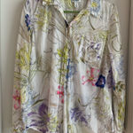 Old Navy Yellow and Cream Floral Top Photo 0