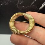 Vintage Napier Entwined Round Circles Gold Tone Brooch Pin Signed Photo 5