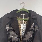 Omser Black Ombre Embroidered Short Puff Sleeve Jacket Sz S NWT Photo 2