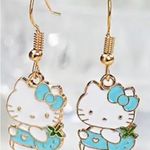 Hello Kitty Adorable Blue Strawberry  Dangle Earrings - Photo 1