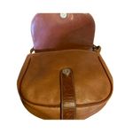 VINTAGE 1990'S BALLY DUAL BROWN LEATHER MESSENGER CROSSBODY PURSE Photo 5