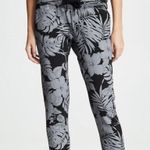 NSF Sayde Sweatpants Tropical Floral Print Black/Grey Women’s Petite P (XS) Black Photo 0