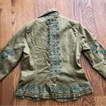 Buffalo David Bitton David Bitton Buffalo RARE Embroidered Collar V-neck Tan Jacket Women’s Size S Photo 14