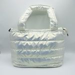 Soft Quilted Medium Tote Bag in White Photo 1