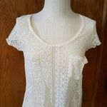 Kimchi Blue  Lace Top Ecru Scoop Neck Pocket M Photo 1