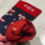 FIGS NEW  Team USA Medical Team Skiing Heart Olympic Navy Red Compression Socks L Photo 3