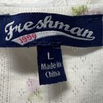 Freshman 1996 Floral Print Corset Tank Top Ribbed Knit White Cute Cottagecore L Size L Photo 10