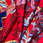 Apt. 9  Skirt Large Red Paisley Midi A-Line Pull On Photo 3