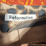 Reformation  Womens Animal Print Leopard Marlon Stretch High Crop Pants Size 2 Photo 7