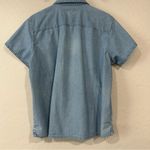LL Bean Women’s XL Denim Short Sleeve Button Up Shirt Western Y2K 90s Workwear Blue Photo 4