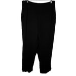 Vintage Via Seta Black Silk‎ Pants Size 12 Photo 3