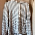 Dip Gray and White Striped Hoodie lounge top large Photo 0
