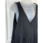 Eddie Bauer  Womens Black Sleeveless V Neck Pleated Dress XL X-Large Casual Photo 7