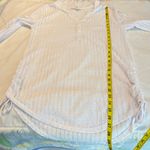 Billabong  Sheer White Swim Coverup w/ Hood Size Small Roll Tab Sleeves Ruching Photo 6