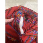 Liz Sport  Vintage 90s Claiborne Flower Red Shirt Cottagecore Preppy Western M Photo 12