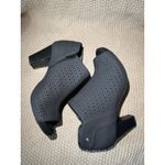 Giani Bernini  Angye Black Faux Leather Peep Toe Ankle Booties‎ Women's Size 10 Photo 1