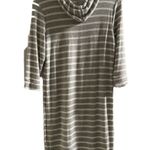 Antistar NWT Women’s  Gray and white beach cover up with a hood Size Medium Photo 3