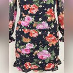 Storia  Black Floral Long Sleeve Dress Size XS Photo 5