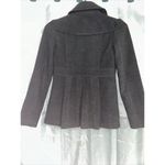 Macy's Pink Envelope Pea Coat Purple Jacket Double Breast Small Grey Photo 6