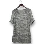 CAbi  Marled Ribbed Sweater Tee Gray Knit‎ Top M Minimalist Softcore Cotton Blend Photo 2