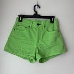 Rag and Bone  Justine Bright Green Denim Shorts 24" Photo 3