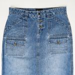 No Boundaries Vintage 90s  Denim Cargo Maxi Skirt Photo 5