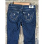 True Religion Jeans Woman's 28 Julie Dark Wash Bejeweled Y2K Button Pockets Photo 6