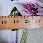 Joie  White Tropical Floral Print Linen Shift Dress Womens M Short Sleeve Mini Photo 4