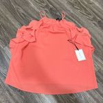 1. State  Ruffle Trim Halter Top Coral Photo 0