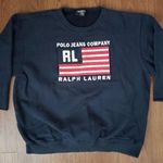 Ralph Lauren Polo Jeans Co Vintage Flag Sweater Blue Size L Photo 0