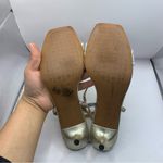 Linea Paolo  Hart Strappy Sandal gold silver wedding guest heels size 11M square Photo 8
